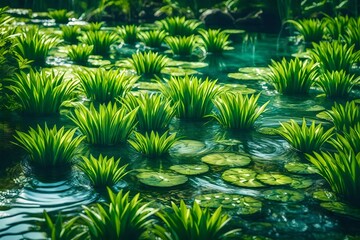 tree leaves in water