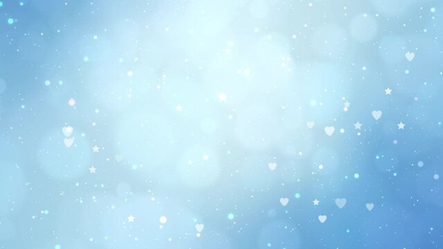 Abstract white luxury light blur bokeh glow gradient with particles glittering shine background. Beautiful bright pastel glitter motion videos for wedding or valentine and christmas holiday.