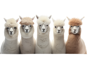 Animal Alpaca Fiber producer on a White or Clear Surface PNG Transparent Background