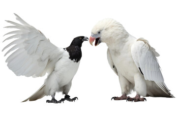 Animal Avian Splendor Ursine Majesty Coexistence on a White or Clear Surface PNG Transparent Background - obrazy, fototapety, plakaty