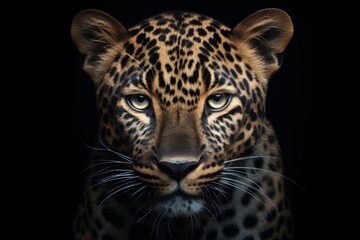Photo of an animal's portrait with an enigmatic expression. Generative AI