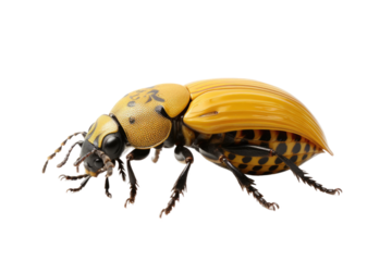 Animal Beetle and Hen Unlikely Companionship on a White or Clear Surface PNG Transparent Background