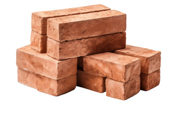 Gigapixel Foundations Unveiling Unmarked Bricks isolated on transparent background