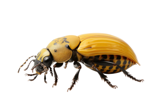 Animal Beetle and Hen Unlikely Companionship on a White or Clear Surface PNG Transparent Background