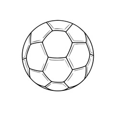 Soccer Ball Logo Monochrome Design Style
