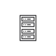 Data center server line icon
