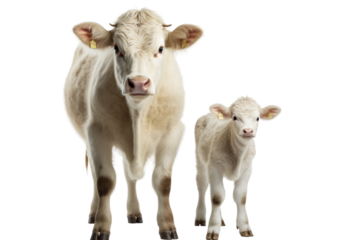 Animal Cow and Son Domestic Chronicles on a White or Clear Surface PNG Transparent Background