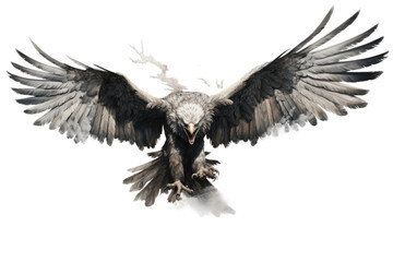 Obraz premium Animal Aerial Majesty Bisons Eagle Chronicle on a White or Clear Surface PNG Transparent Background