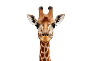Animal High and Low Giraffe and Bat Encounter on a White or Clear Surface PNG Transparent Background