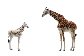 Animal Tall Giraffe Horse Allies Endearing Camaraderie on a White or Clear Surface PNG Transparent Background