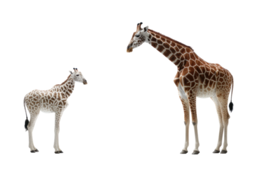 Animal Tall Giraffe Horse Allies Endearing Camaraderie on a White or Clear Surface PNG Transparent Background