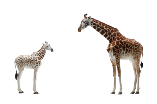 Animal Tall Giraffe Horse Allies Endearing Camaraderie on a White or Clear Surface PNG Transparent Background