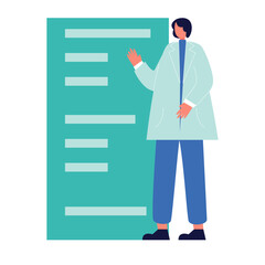 Doctor character flat illustrations