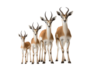Animal Hunted Prey Springbok Leopard Interaction on a White or Clear Surface PNG Transparent Background