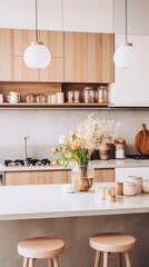 modern kitchen interior for instagram story