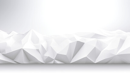 Abstract geometric white and gray color background, polygon, low poly pattern. 3D illustration.	