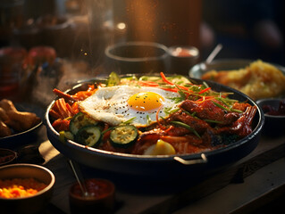 Korean Hot Meal Main Dish AI Photo