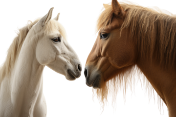 Animal Equine Meeting Horse Curious Neighbor on a White or Clear Surface PNG Transparent Background