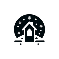 Christmas house icon. Vector illustration. Symbol for web and mobile - 687855236