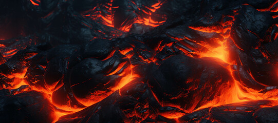 Fototapeta na wymiar hot lava rocks 3