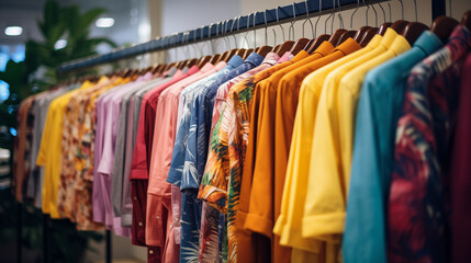 colorful clothes in a shop