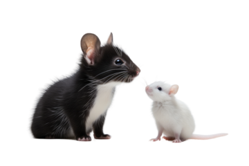 Animal Skunk Mouse Furry Friends Unite Wildly on a White or Clear Surface PNG Transparent Background