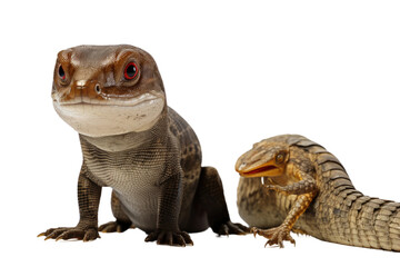Obraz premium Animal Lizard Targets Mosquito Hunting Drama on a White or Clear Surface PNG Transparent Background