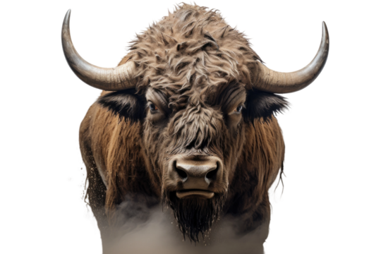 Animal Bison Herds Enduring Symbols of Wilderness on a White or Clear Surface PNG Transparent Background