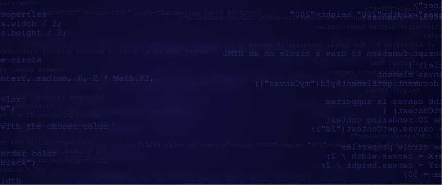 symmetrical code lines programming in dark blue background, modern coding line vector illustration for tech, background, graphic