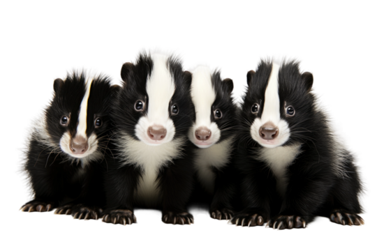 Animal Aromatic Union Skunks Many Aliases on a White or Clear Surface PNG Transparent Background