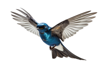 Animal Aerial Ballet Swallows Graceful Flight on a White or Clear Surface PNG Transparent Background