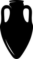 Ancient amphora icon. Design element for emblem, sign, badge. Vector illustration