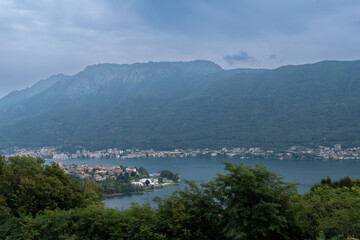 Fototapeta na wymiar Panoramic view of Lake Orta, Italy