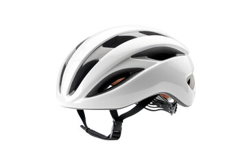 white Aero Glide Helmet on Transparent Background, PNG, Generative Ai