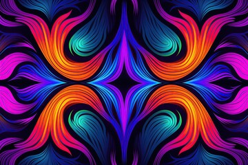 horizontal abstract shape colourful background AI generated
