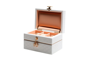 Chic Charms Jewelry Box on Transparent Background, PNG, Generative Ai