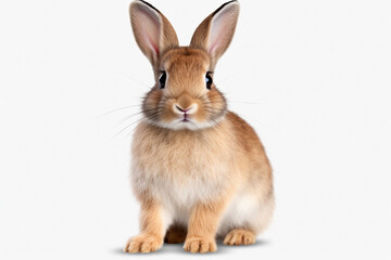 Bunny Simplicity: Isolated Rabbit on a Transparent Canvas
