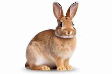 Bunny Simplicity: Isolated Rabbit on a Transparent Canvas