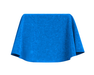 Box covered with velvet fabric. Png clipart isolated on transparent background