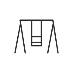 Swing, linear icon. Line with editable stroke