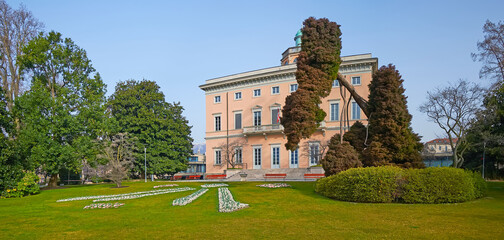 Villa Ciani in ornamental Parco Ciani, Lugano, Switzerland