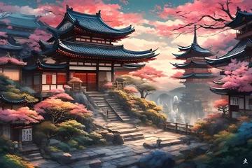 Rolgordijnen japan fantasy style scene art- © Mazhar