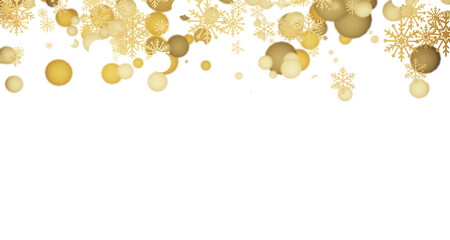 Golden snowflake with golden bokeh and concept christmas background.Vector illustration