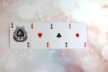 playing cards isolated