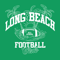 Long beach summer graphic tee design