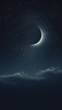 night sky with moon
