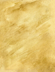 Yellow brown siena ochre earthy tone. Abstract watercolor hand drawn background. Natural color grunge texture