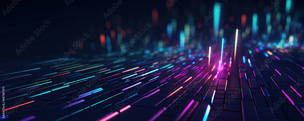 Poster digital abstract background. can be used for technological processes, neural networks and ai, digita