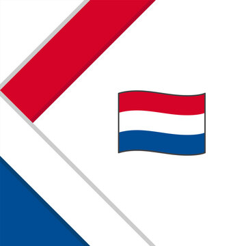 Netherlands Flag Abstract Background Design Template. Netherlands Independence Day Banner Social Media Post. Netherlands Illustration