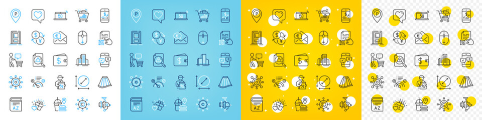 Vector icons set of Dollar wallet, Vocabulary and 5g notebook line icons pack for web with Buyer think, Fishing reel, Entrance outline icon. Delivery discount, Mobile finance. Vector